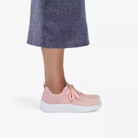 Zapatillas de cordones Solevana para mujer en rosa empolvado