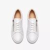 Zapatillas de cuero blancas Hollyrose Zip para mujer