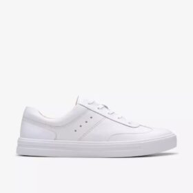 Zapatillas de cuero blancas Makea Court para mujer
