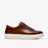 Zapatillas de cuero marrón claro Goswell Tie para hombre