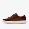 Zapatillas de cuero marrón claro Goswell Tie para hombre