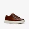 Zapatillas de cuero marrón claro Goswell Tie para hombre