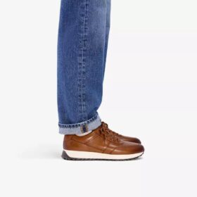 Zapatillas de cuero marrón claro Radwell Tie para hombre