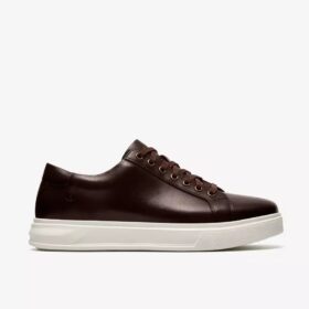 Zapatillas de cuero marrón Goswell Tie para hombre