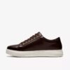 Zapatillas de cuero marrón Goswell Tie para hombre