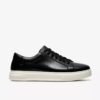 Zapatillas de cuero negro con cordones Goswell para hombre Zapatillas de cuero negro con cordones Goswell para hombre