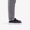 Zapatillas de cuero negro con cordones Goswell para hombre Zapatillas de cuero negro con cordones Goswell para hombre