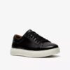 Zapatillas de cuero negro con cordones Goswell para hombre Zapatillas de cuero negro con cordones Goswell para hombre