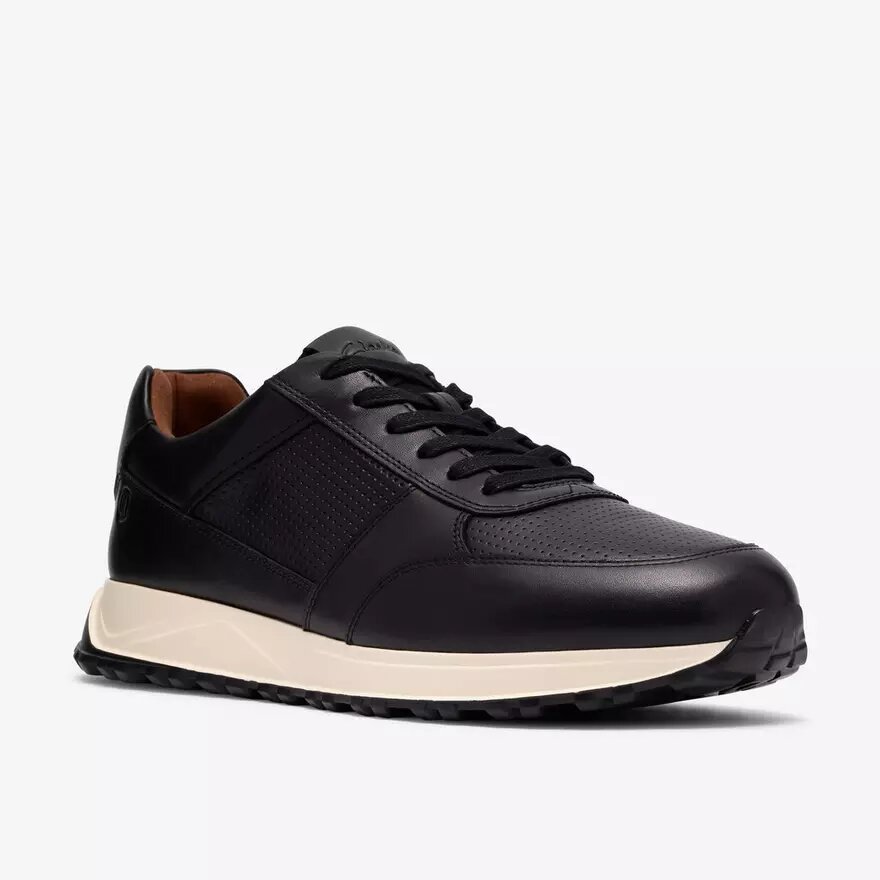 Zapatillas de cuero negro Radwell Tie para hombre Zapatillas de cuero negro Radwell Tie para hombre