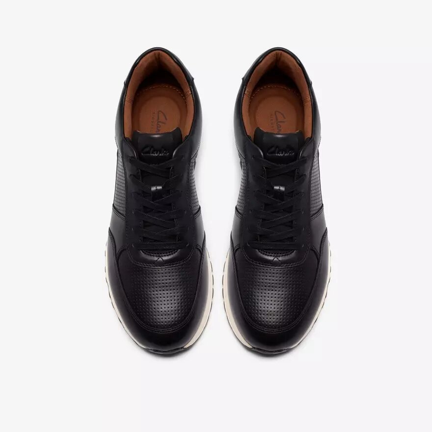 Zapatillas de cuero negro Radwell Tie para hombre Zapatillas de cuero negro Radwell Tie para hombre