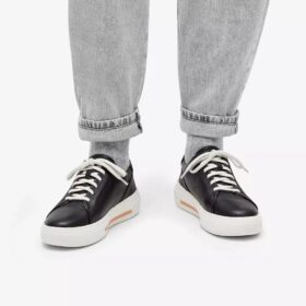 Zapatillas de paseo de cuero negro Hollyhock para mujer