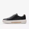 Zapatillas de paseo de cuero negro Hollyhock para mujer Zapatillas de paseo de cuero negro Hollyhock para mujer