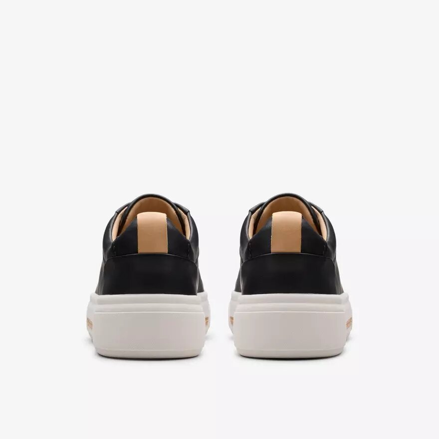 Zapatillas de paseo de cuero negro Hollyhock para mujer Zapatillas de paseo de cuero negro Hollyhock para mujer