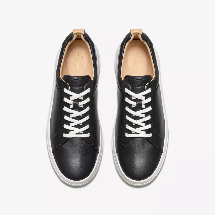 Zapatillas de paseo de cuero negro Hollyhock para mujer Zapatillas de paseo de cuero negro Hollyhock para mujer