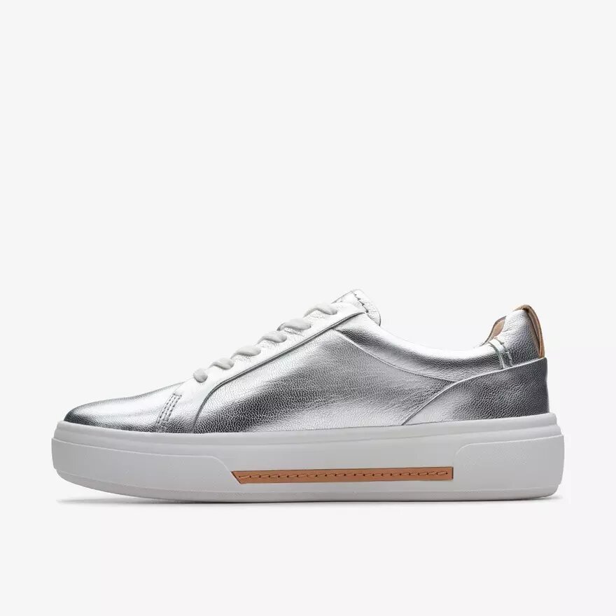 Zapatillas de paseo de piel plateadas Hollyhock para mujer Zapatillas de paseo de piel plateadas Hollyhock para mujer
