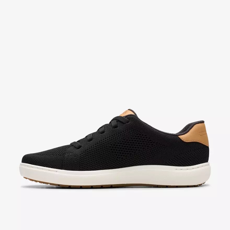 Zapatillas de paseo Nalle de punto negro para mujer Zapatillas de paseo Nalle de punto negro para mujer