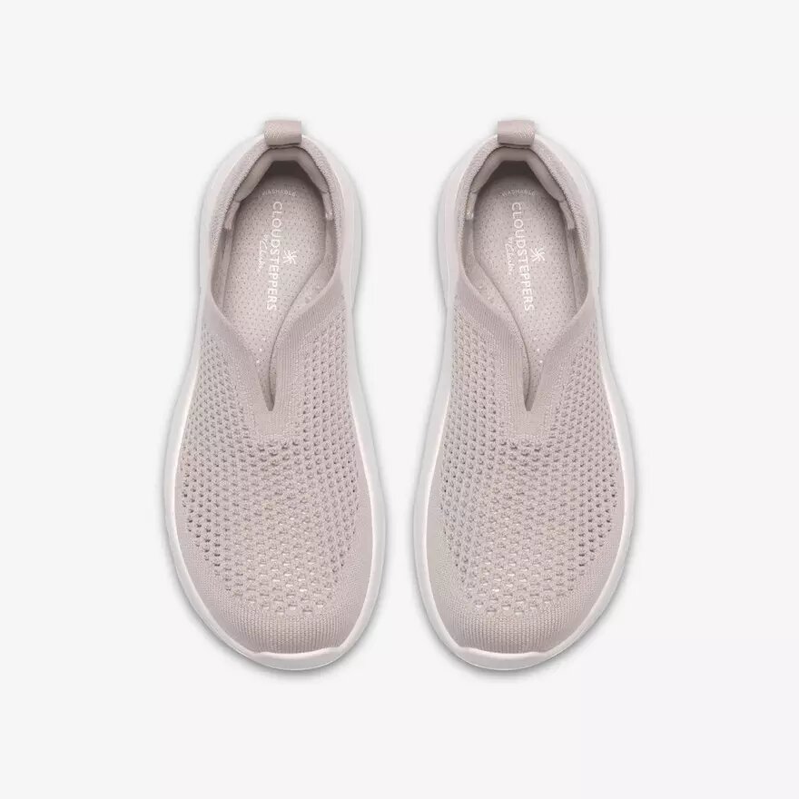 Zapatillas de punto Solevana para mujer en gris pálido Zapatillas de punto Solevana para mujer en gris pálido