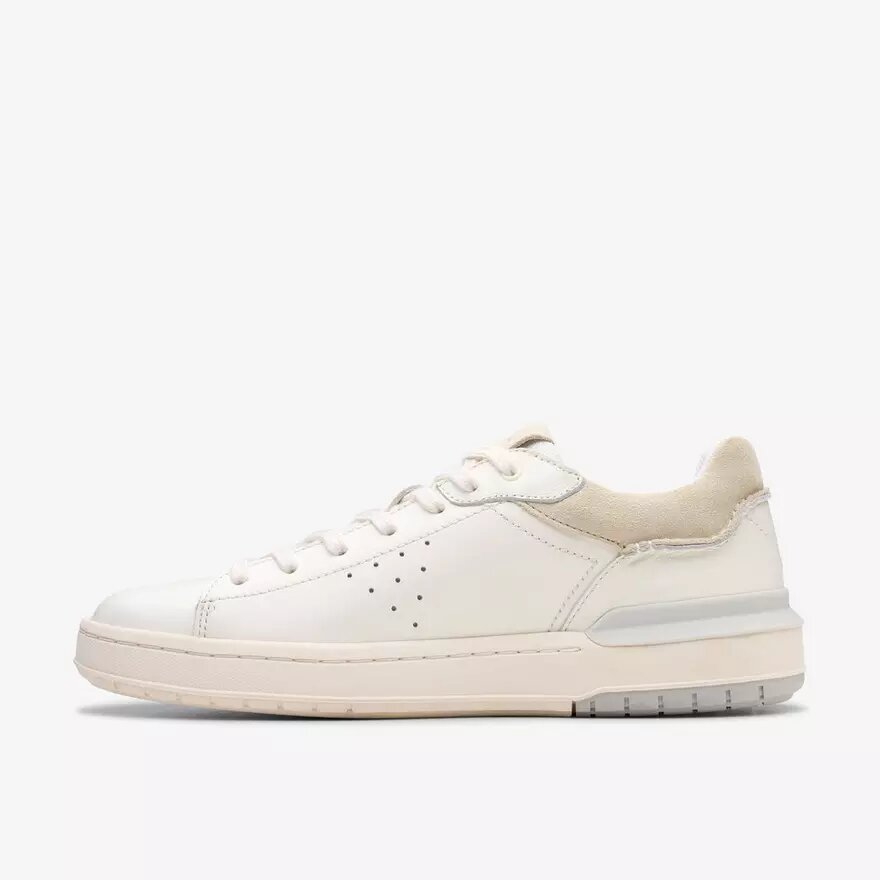 Zapatillas deportivas Courtlite 2 Run de cuero blanco para hombre Zapatillas deportivas Courtlite 2 Run de cuero blanco para hombre