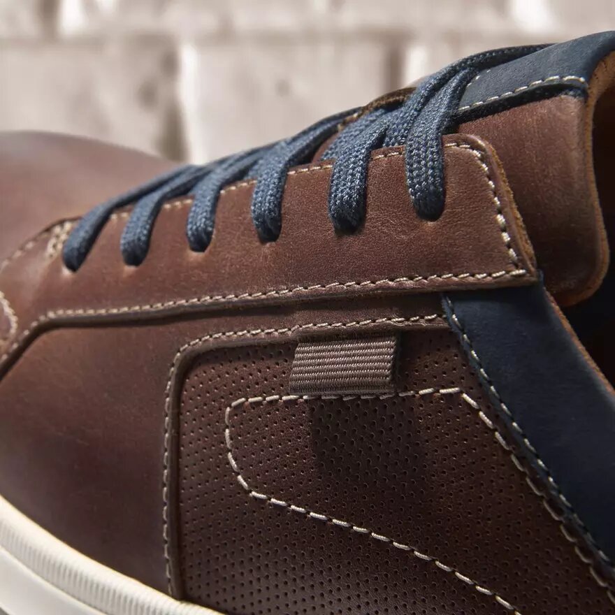 Zapatillas deportivas de hombre Mapstone Lace de piel de caoba Zapatillas deportivas de hombre Mapstone Lace de piel de caoba