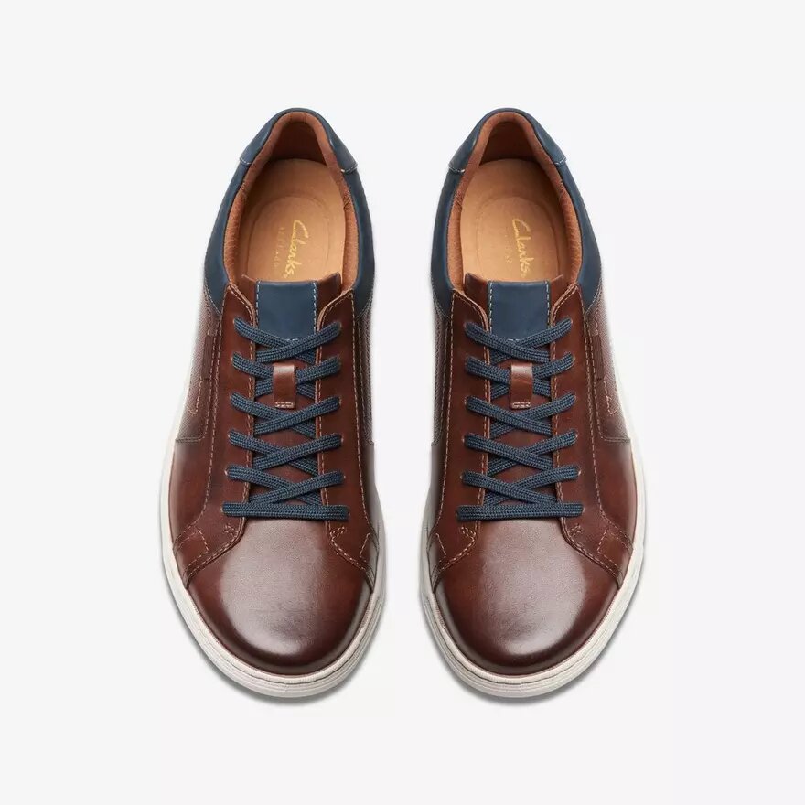 Zapatillas deportivas de hombre Mapstone Lace de piel de caoba Zapatillas deportivas de hombre Mapstone Lace de piel de caoba