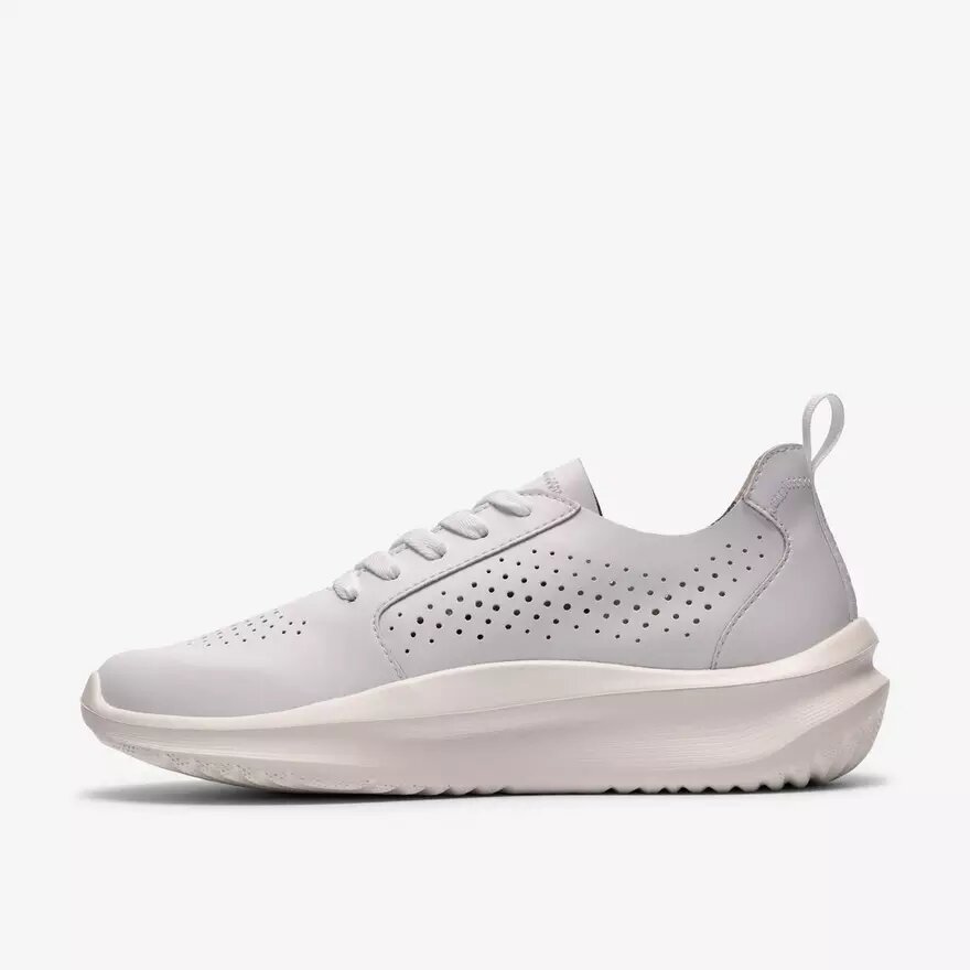 Zapatillas deportivas de piel blancas Solevana para mujer Zapatillas deportivas de piel blancas Solevana para mujer