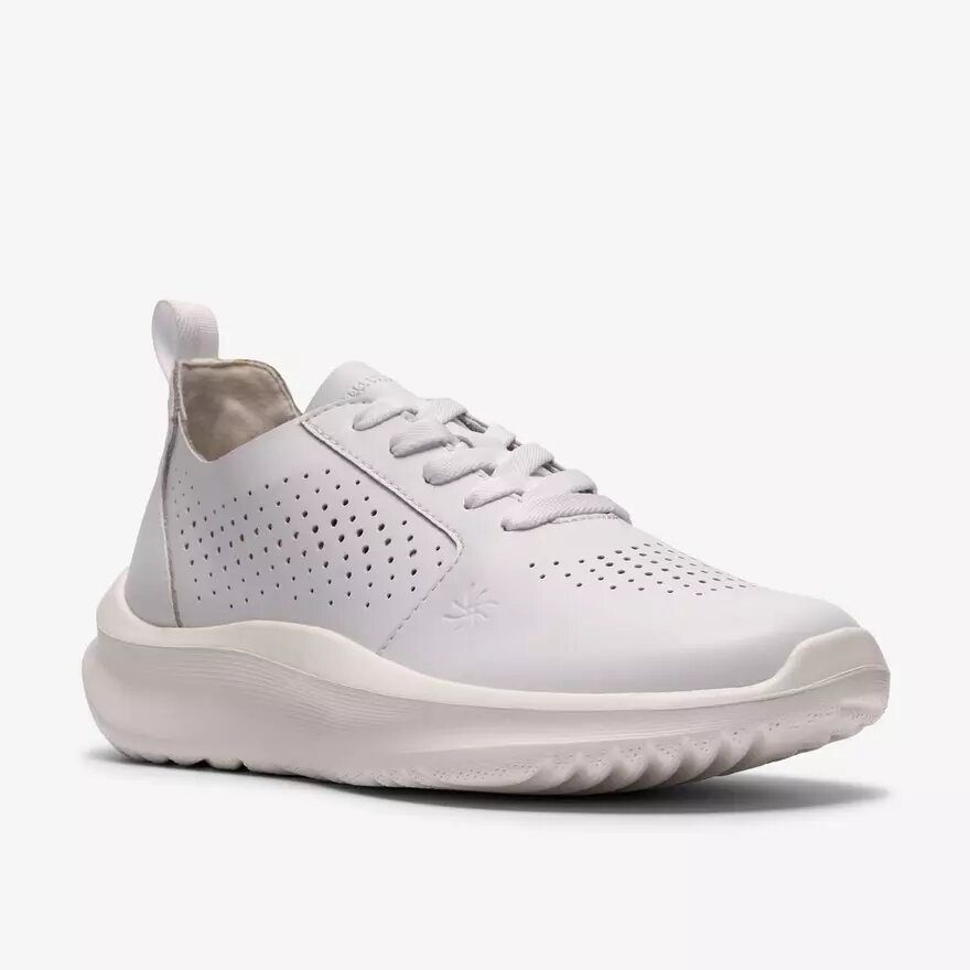 Zapatillas deportivas de piel blancas Solevana para mujer Zapatillas deportivas de piel blancas Solevana para mujer