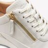Zapatillas deportivas Tivoli Zip para mujer en piel blanca Zapatillas deportivas Tivoli Zip para mujer en piel blanca