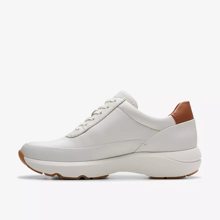 Zapatillas deportivas Tivoli Zip para mujer en piel blanca Zapatillas deportivas Tivoli Zip para mujer en piel blanca