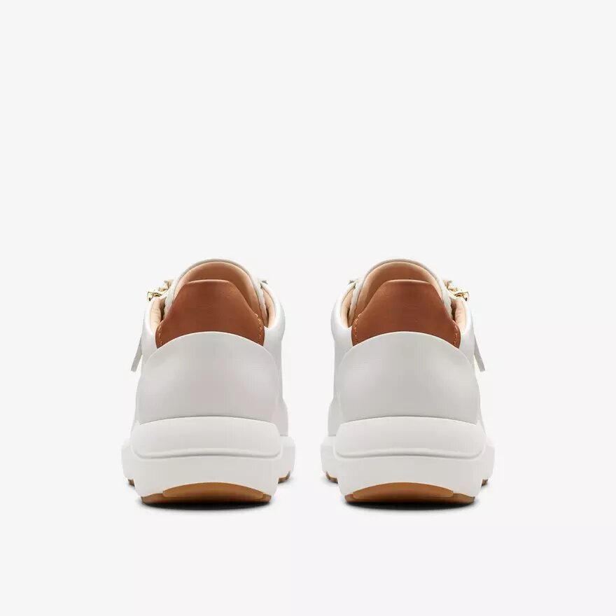 Zapatillas deportivas Tivoli Zip para mujer en piel blanca Zapatillas deportivas Tivoli Zip para mujer en piel blanca