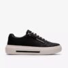 Zapatillas Hollyrose Zip de cuero negro para mujer Zapatillas Hollyrose Zip de cuero negro para mujer