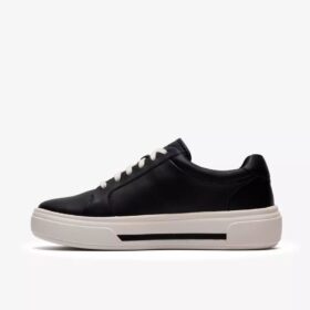 Zapatillas Hollyrose Zip de cuero negro para mujer Zapatillas Hollyrose Zip de cuero negro para mujer