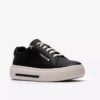 Zapatillas Hollyrose Zip de cuero negro para mujer Zapatillas Hollyrose Zip de cuero negro para mujer