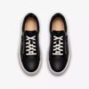 Zapatillas Hollyrose Zip de cuero negro para mujer Zapatillas Hollyrose Zip de cuero negro para mujer