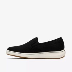 Zapatillas slip-on Breeze Sky Zoe de lona negra para mujer