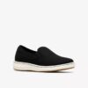 Zapatillas slip-on Breeze Sky Zoe de lona negra para mujer