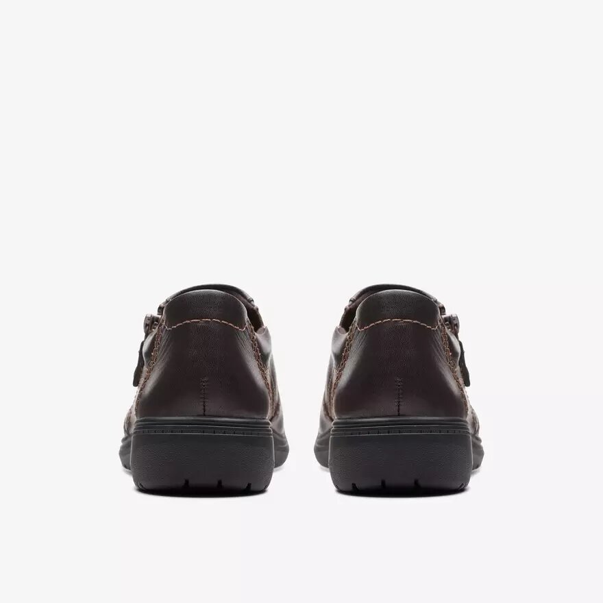 Zapatillas slip-on Carleigh Ray de piel marrón oscuro para mujer Zapatillas slip-on Carleigh Ray de piel marrón oscuro para mujer