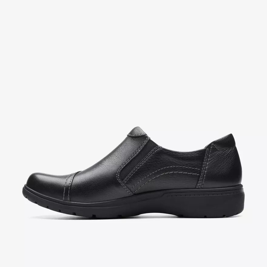 Zapatillas slip-on Carleigh Ray de piel negra para mujer Zapatillas slip-on Carleigh Ray de piel negra para mujer