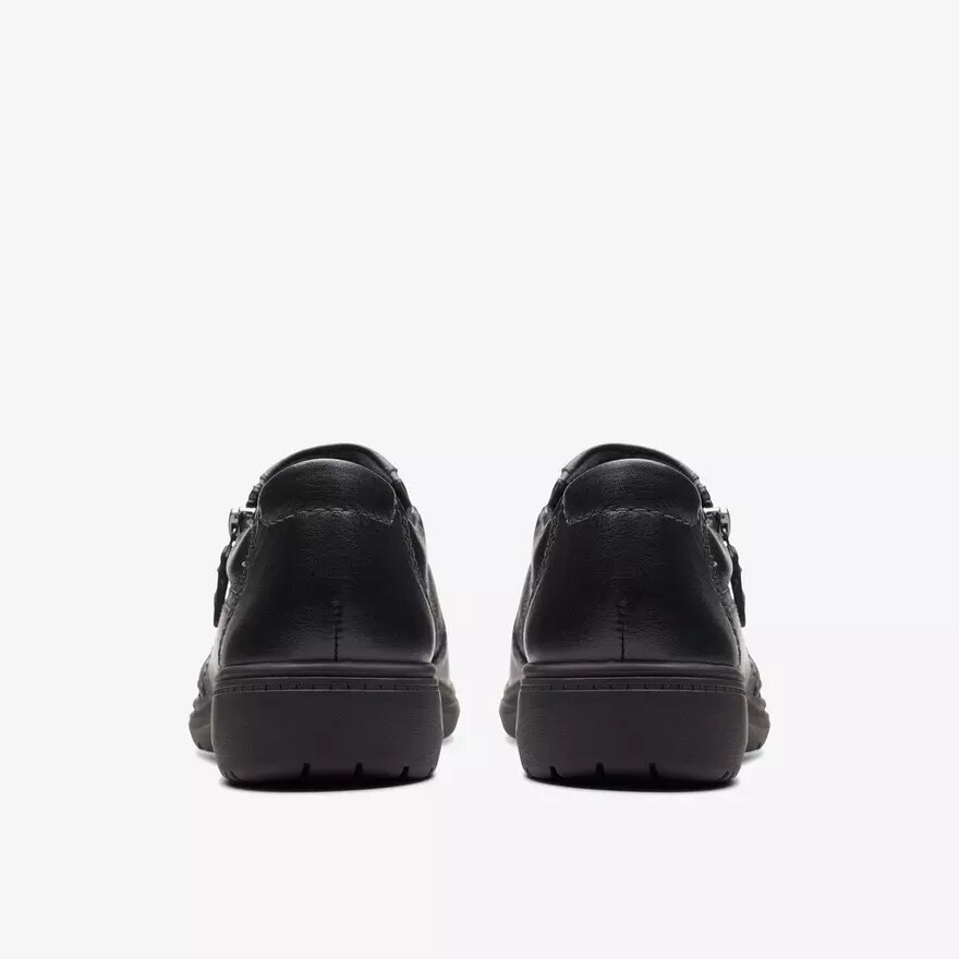 Zapatillas slip-on Carleigh Ray de piel negra para mujer Zapatillas slip-on Carleigh Ray de piel negra para mujer