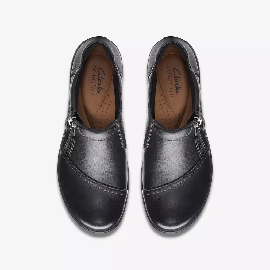 Zapatillas slip-on Carleigh Ray de piel negra para mujer Zapatillas slip-on Carleigh Ray de piel negra para mujer