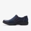 Zapatillas slip-on Carleigh Ray para mujer, de nubuck azul marino