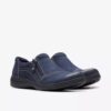 Zapatillas slip-on Carleigh Ray para mujer, de nubuck azul marino