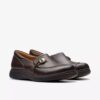 Zapatillas slip-on Certina Ease de cuero marrón oscuro para mujer