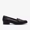 Zapatillas slip-on de cuero negro Juliet Mia para mujer Zapatillas slip-on de cuero negro Juliet Mia para mujer