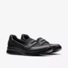 Zapatillas slip-on Ellowyn Penny de cuero negro para mujer Zapatillas slip-on Ellowyn Penny de cuero negro para mujer