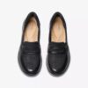 Zapatillas slip-on Ellowyn Penny de cuero negro para mujer Zapatillas slip-on Ellowyn Penny de cuero negro para mujer