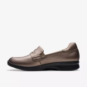 Zapatillas slip-on Ellowyn Penny en bronce metalizado para mujer