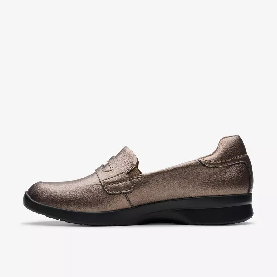 Zapatillas slip-on Ellowyn Penny en bronce metalizado para mujer Zapatillas slip-on Ellowyn Penny en bronce metalizado para mujer