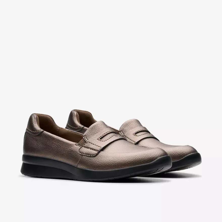 Zapatillas slip-on Ellowyn Penny en bronce metalizado para mujer Zapatillas slip-on Ellowyn Penny en bronce metalizado para mujer