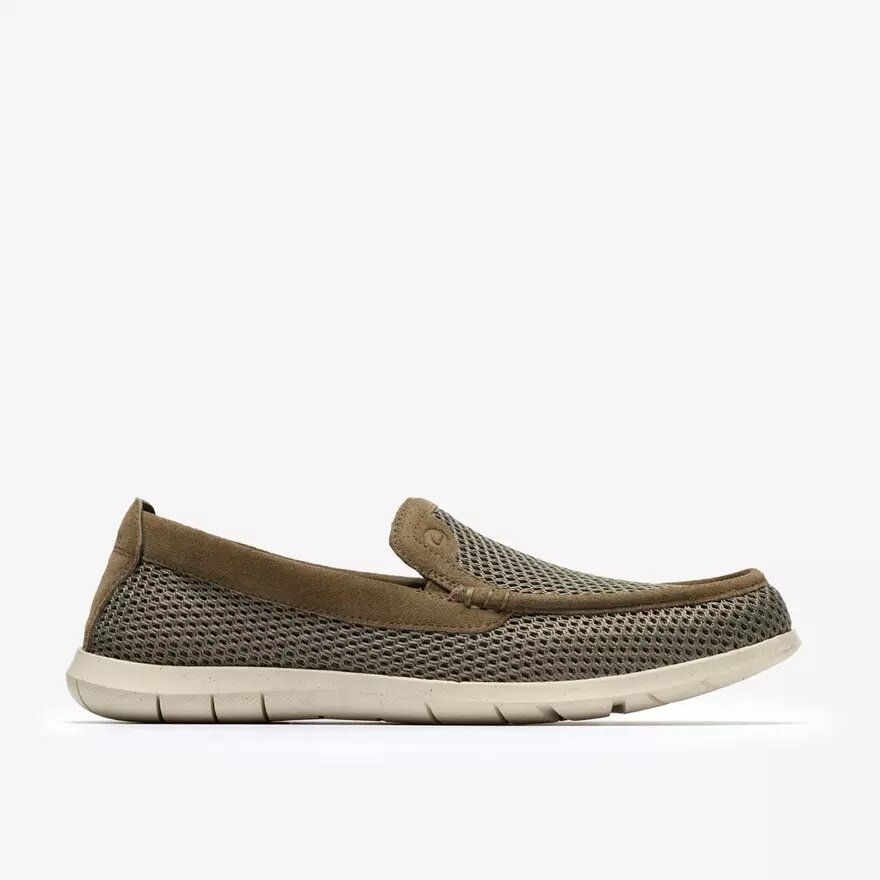 Zapatillas slip-on Flexway Step para hombre, de punto color oliva Zapatillas slip-on Flexway Step para hombre, de punto color oliva