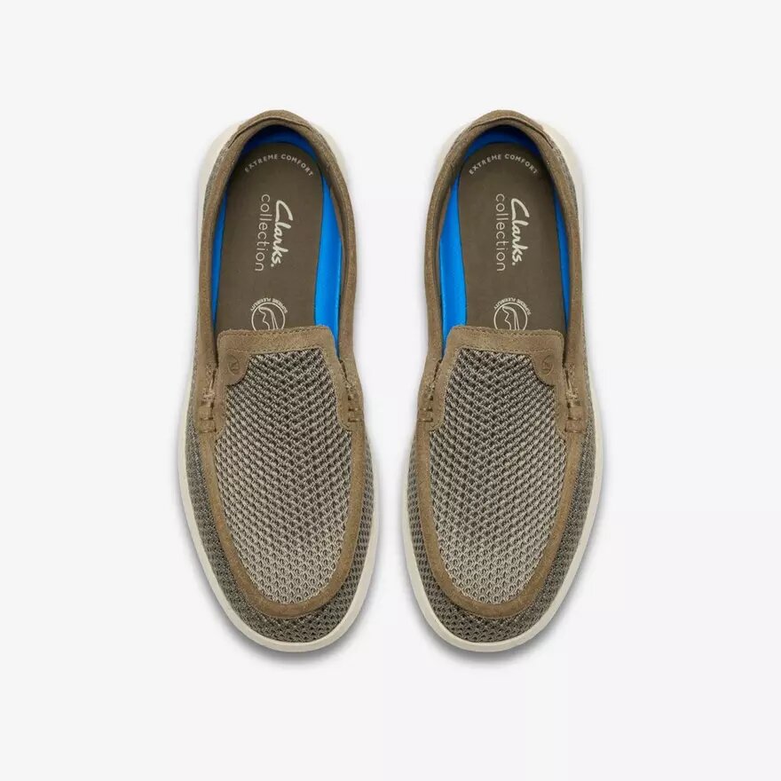 Zapatillas slip-on Flexway Step para hombre, de punto color oliva Zapatillas slip-on Flexway Step para hombre, de punto color oliva